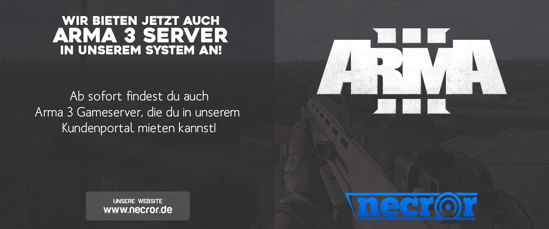 Necror De Ab Jetzt Kannst Du Bei Uns Arma 3 Server Mieten Und Zusammen Mit Deinen Freunden In Die Schlacht Ziehen
