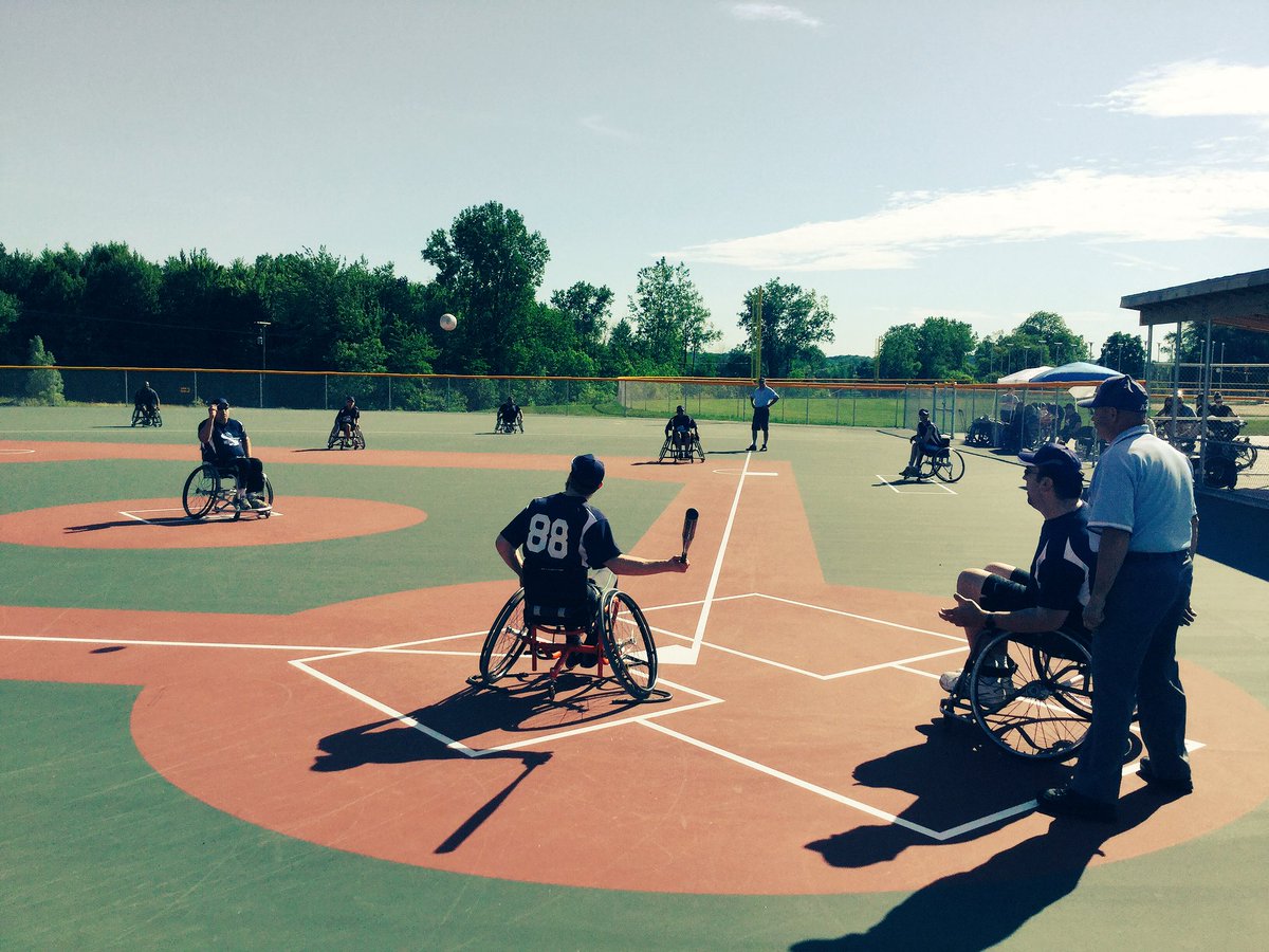 #mfbsports wheelchair softball tourney. Batter up! #askformary