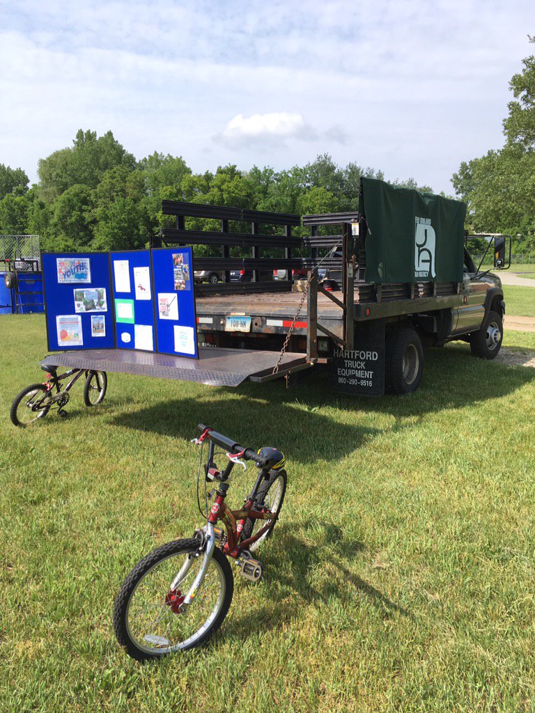 Collecting bikes for the YA's bike day at NM Soccer Club's Family Festival! Come on down to JPS for a great time!