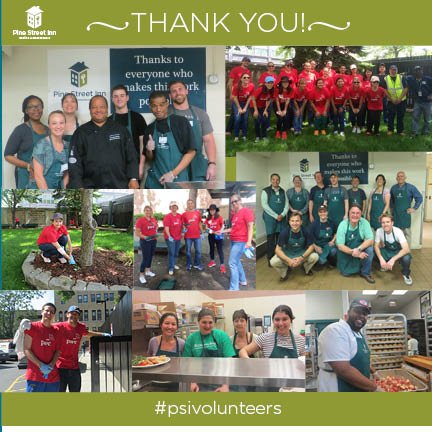 PineStreetInn's tweet image. A big thank you to the Volunteer teams from this past week! @MassBar  @legalseafoods @PwC_LLP  #psivolunteers