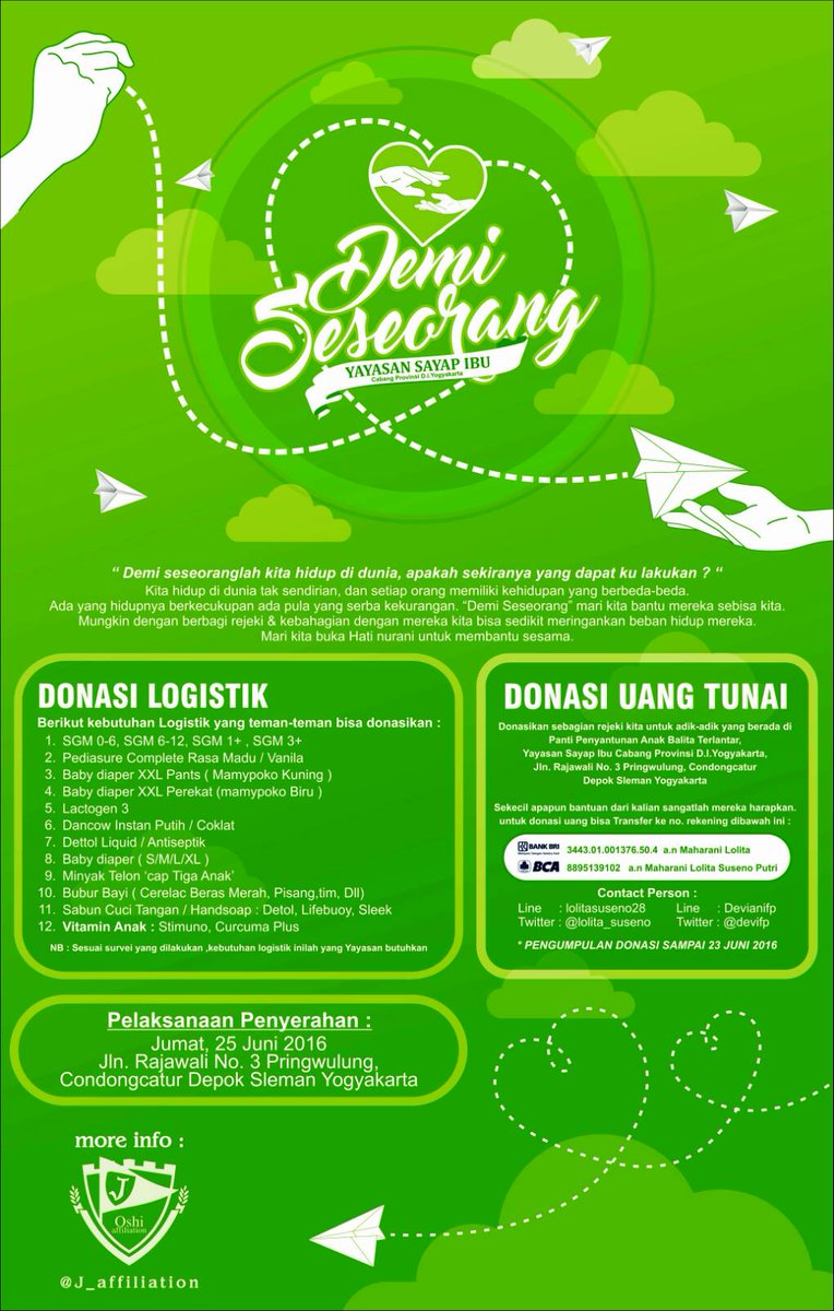 J_Affiliation's tweet photo. Posternya diperbarui dgn warna dan font yang InsyaAllah lebih jelas🙈bantu share baksos ini juga sangat membantu kok🙏 https://t.co/w22YpinAyd