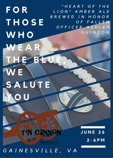 TinCannonBrewCo's tweet photo. @nextcenttalent we are hosting our first fundraiser that will support men&women in blue. #pwcPolice #unitedwecode https://t.co/d0mG6Mvu2q