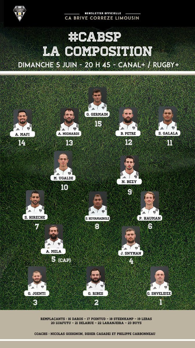 CABCLRUGBY's tweet photo. Découvrez la compo du @CABCLRUGBY pour affonter la @SectionPaloise demain à 20 h 45 ! #CABSP #CABCL https://t.co/14AU2y6OtY