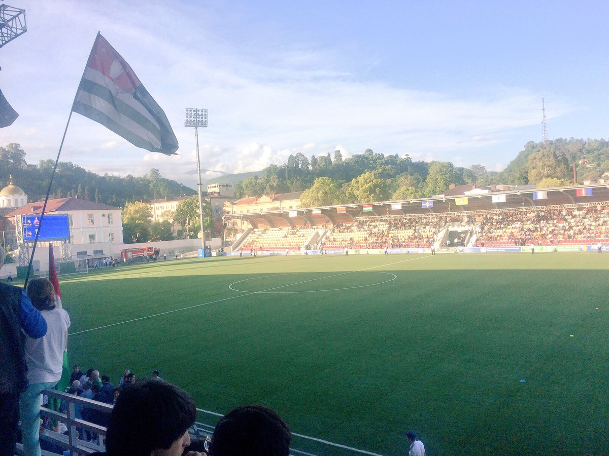 lanatarnava's tweet photo. We are ready for a big game!#Abkhazia vs #NothernCyprus ⚽️The stadium will be full of people soon! #conifa2016 https://t.co/Gh5VnjDtK4