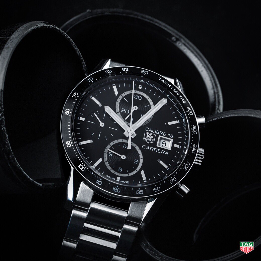 A contemporary sports watch inspired by motor racing - the TAG Heuer Carrera Calibre 16. tag.hr/CarreraCal16Ch…