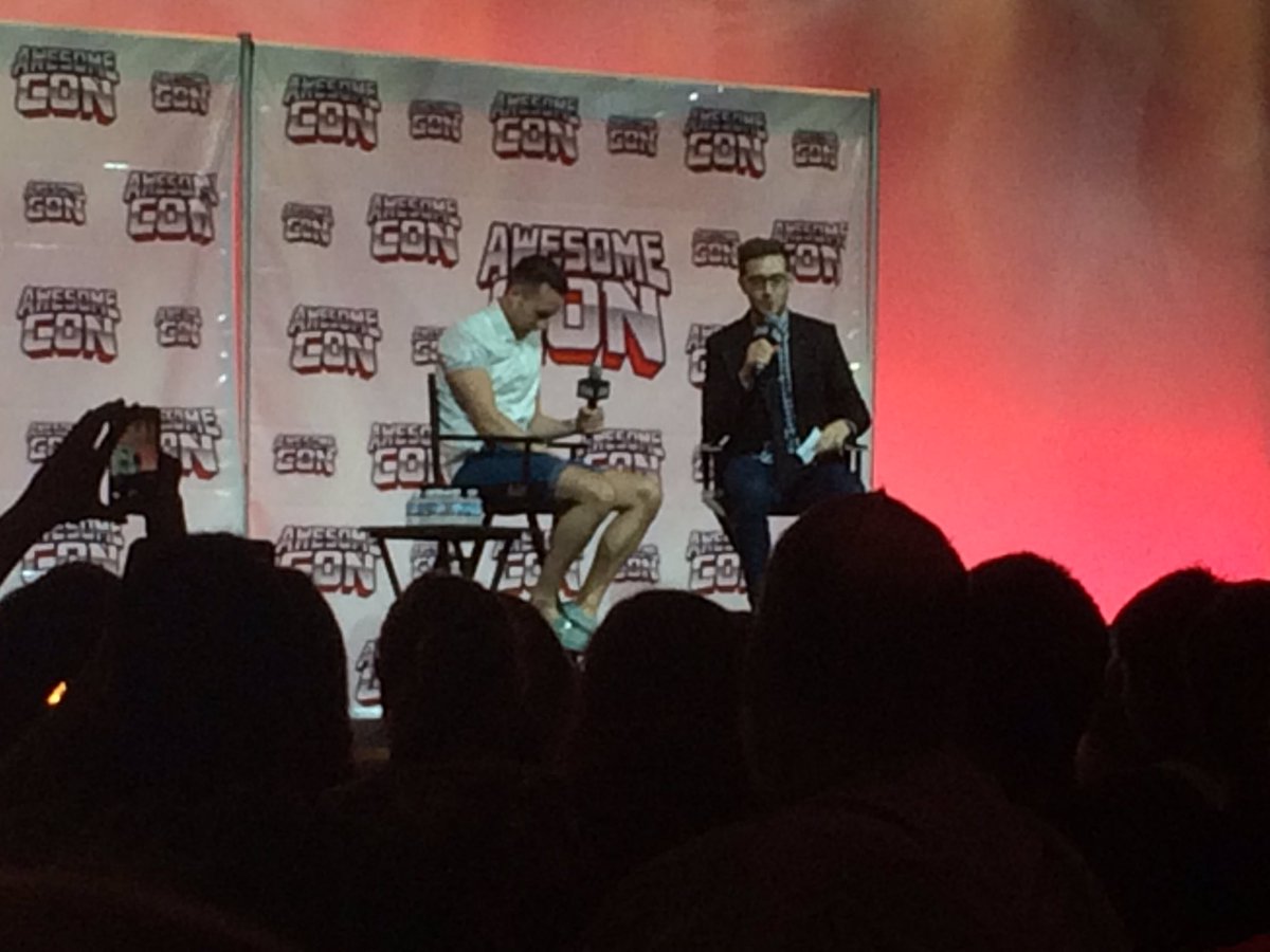 Booshette's tweet photo. Matthew Lewis Q&A! #AwesomeCon #OWNet https://t.co/aTWEVA9CdS