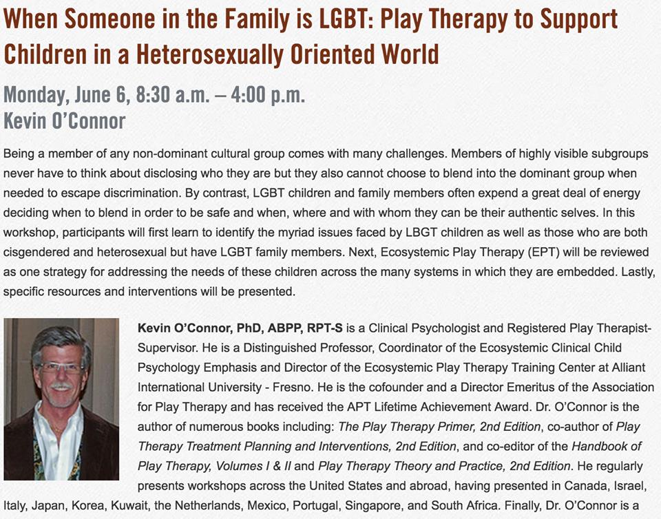 nw_playtherapy's tweet photo. 2 more days until the 2016 Summer Institute Workshops begin! Kevin O'Connor is 1st! #cantwait #nwcpts #playtherapy https://t.co/YRdvS8yEVM
