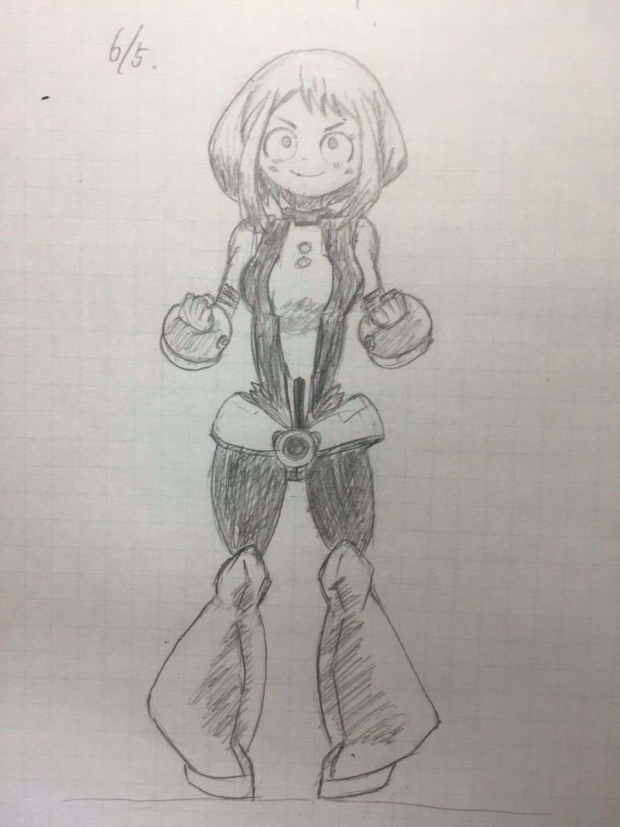 お茶子さん可愛いので描きました。
まだまだ修行が足りないようです。