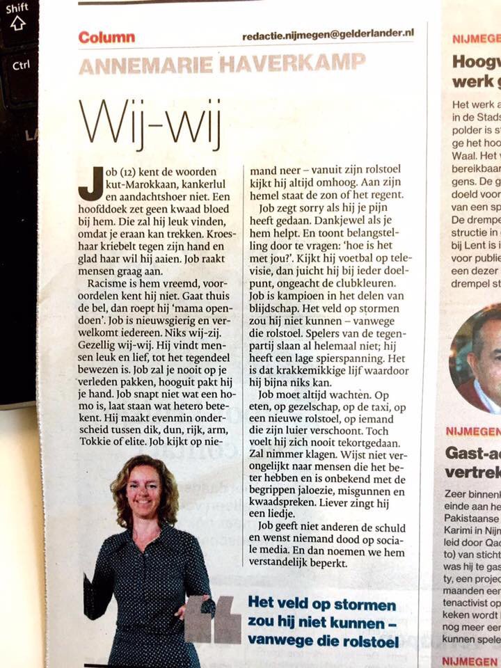 Het lezen meer dan waard. Mooie aanzet tot zelfreflectie!