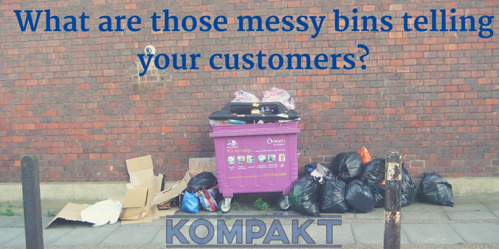 What are those messy bins telling your customers? #recycle #wastemanagement kompakt.co.uk/ugly-bins-losi…