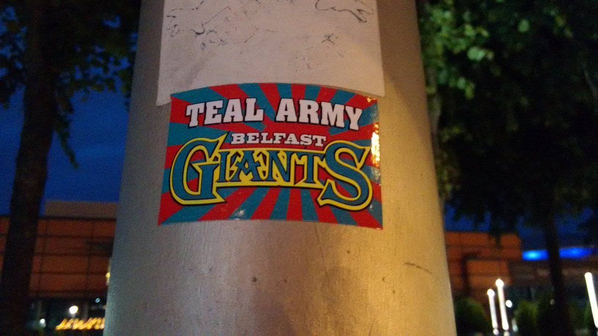 Belfast_Beyond's tweet image. Couple of @BelfastGiants #stickerbombs spotted around #Belfast @Adam27Keefe #graffiti #streetart #hockey #icehockey