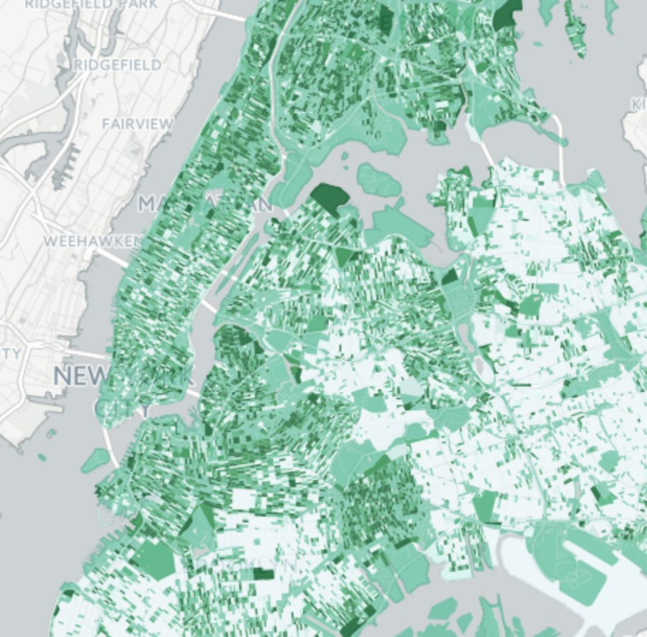 nygeog's tweet photo. @NYCParks #NYCTreesData #datajam map and links to code: https://t.co/g4syXYqbXz https://t.co/daAradFMWm
