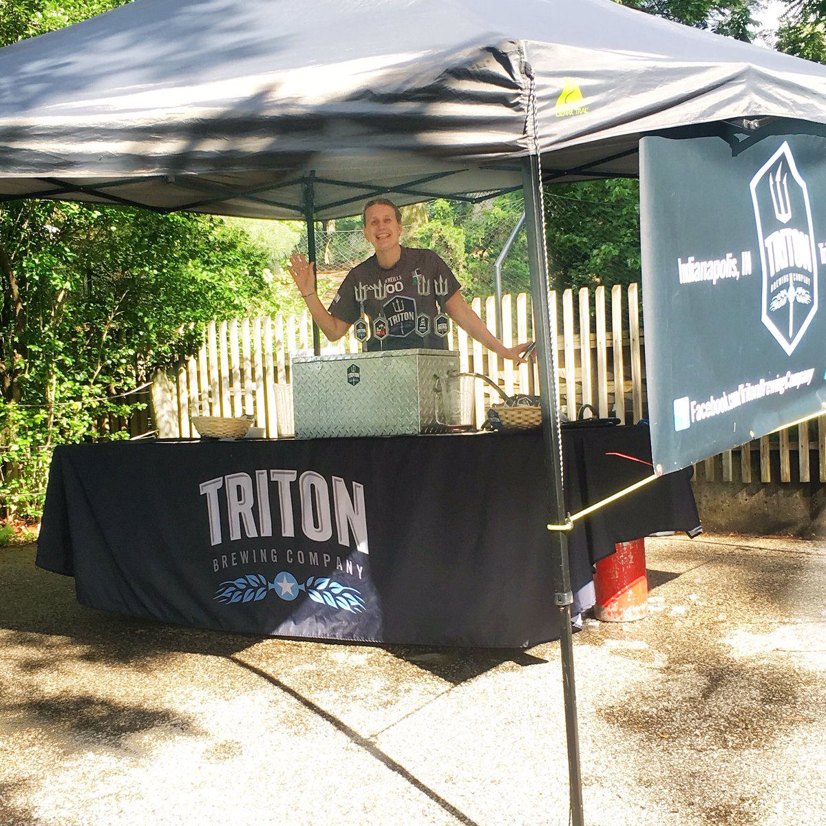 TritonBrewing's tweet photo. All set up and ready to sample @meskerparkzoo #ZooBrew and meet @nikolasclay &amp; @Arieschura sample #AxlGose &amp; more! https://t.co/iUzfkczASC