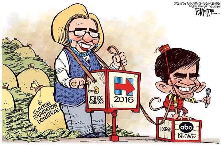 Conflict of interest! ABC's Stephanopoulos who worked for Bill Clinton interviewing Hillary