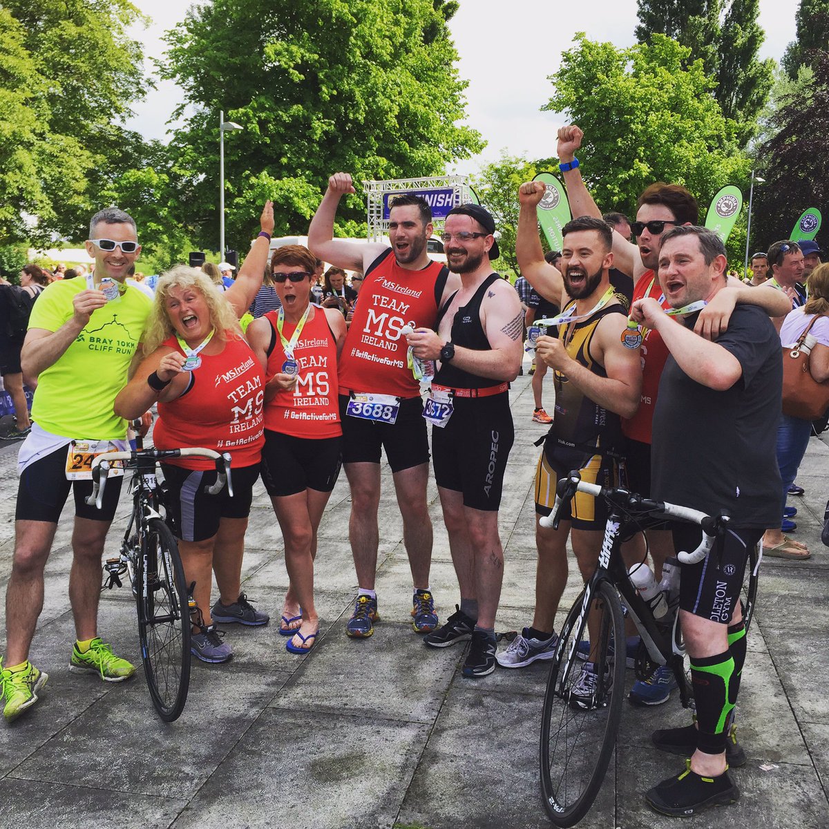 Mega effort by my <a href="/TRI10_/">Fit</a> team today <a href="/triathy/">TriAthy</a> <a href="/MSIRELAND/">MS Ireland</a> Super race &amp; great cause #multiplesclerosis #tri10 🏊🏻🚴🏻🏃🏻