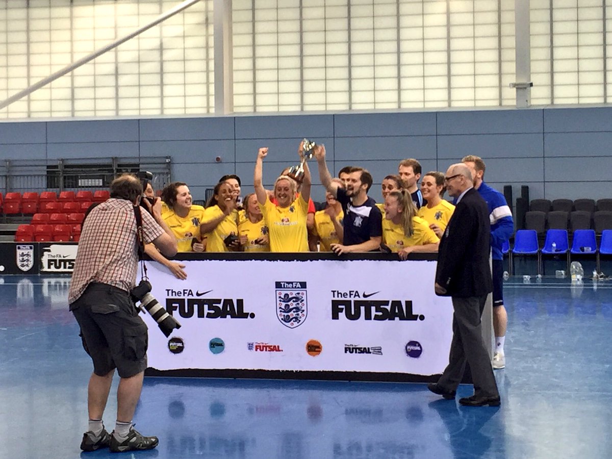 UoGSport's tweet photo. Superb news as @UNIversalFutsal women's team regain the @FA Futsal Cup title in @StGeorgesPark ,champions! #TeamGlos https://t.co/VEk6xXM44H