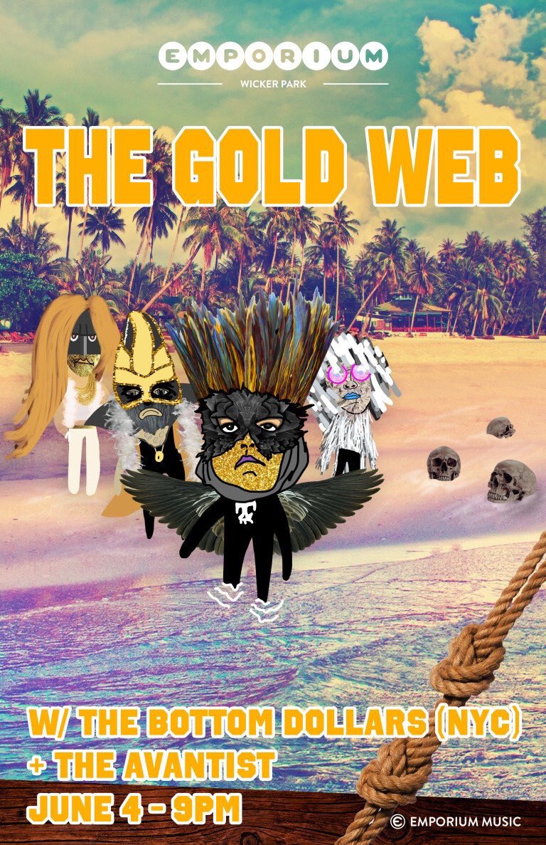 TheGoldWeb's tweet photo. Tonight!!! #DanceParty with #TheGoldWeb @EmporiumChicago! Ft @avantistmusic &amp; @BottomDollars #spreadtheweb https://t.co/lsoyKWLr21