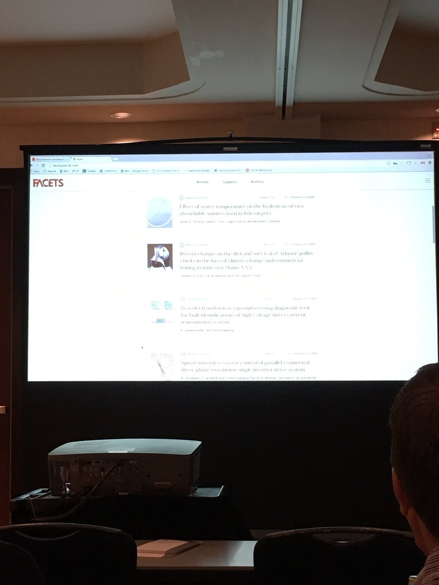 judy_hum's tweet photo. Happening now: @cdnsciencepub @FACETSJournal website design being featured @Atypon conference #atypon https://t.co/pKeXjk1CZo