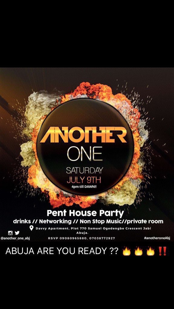 Amarachi___'s tweet photo. ABUJA GET READY #ANOTHERONEABJ 🔥🔥🔥🔥💥 https://t.co/rj0pvYAA5o