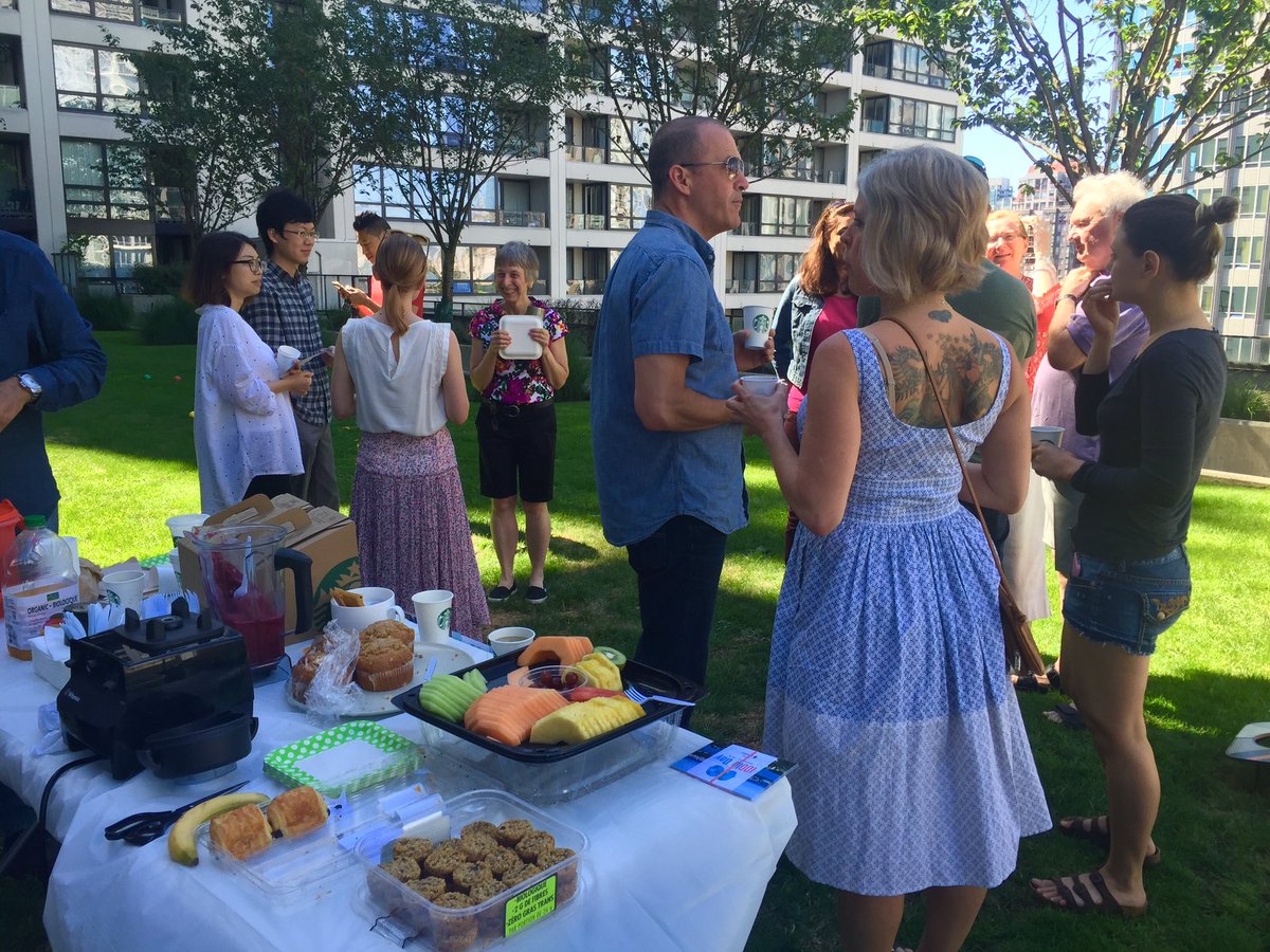 Community breakfast for my building was a great start to this sunny day!  #100in1DayVan