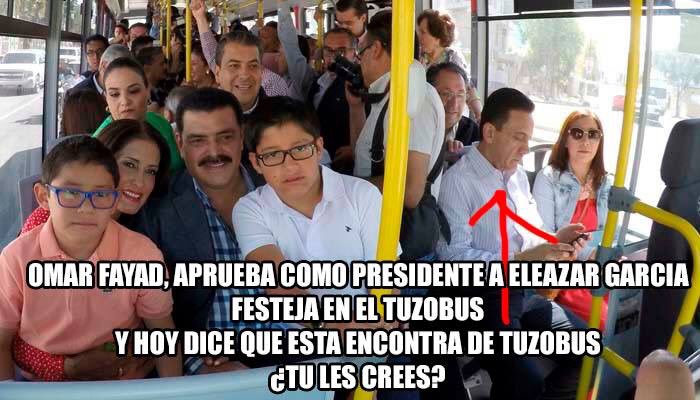 quejasTuzobus's tweet photo. No nos dejemos engañar @omarfayad apoyo el @Tuzobus_Oficial y ahora dice que no. #NOvotesPRI #FueraTuzobus https://t.co/YJdr87S0hG