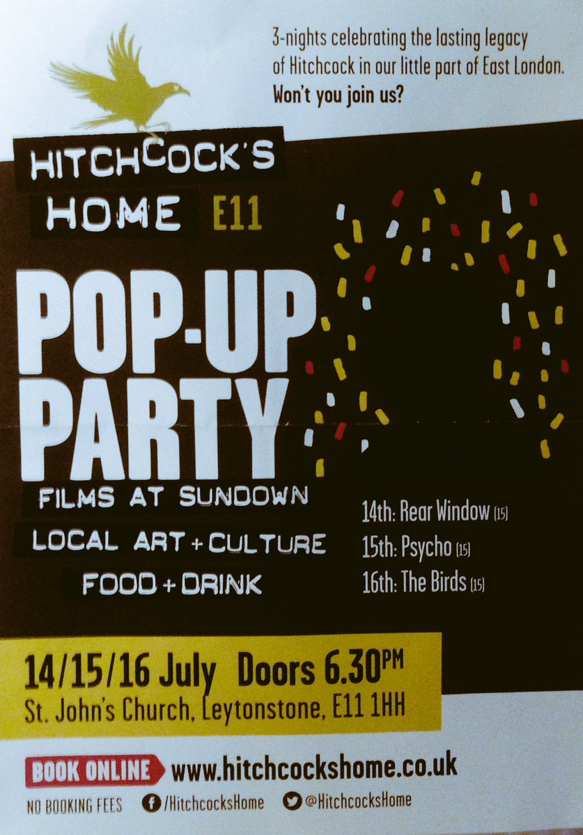 Met the lovely Dee who has organised this: watching Hitchcock movies in a churchyard. One for the diary.
