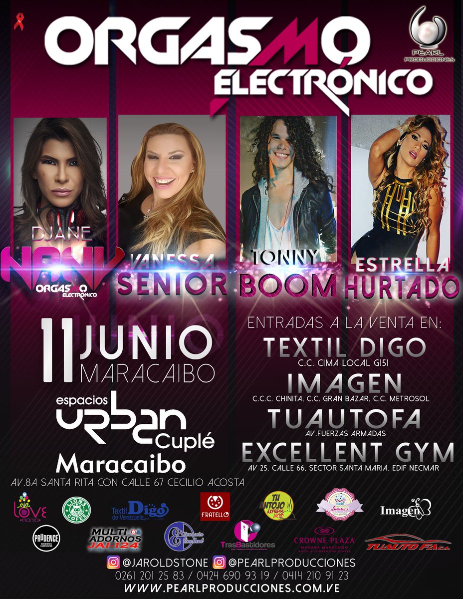 TrasBastidores_'s tweet photo. 11 De Junio #Maracaibo ORGASMO ELECTRÓNICO @Djane_Nany @vanessasenior @BoomTonny y @EstrellaNY en @UrbanCupleMcbo https://t.co/J1DIq9PYNa