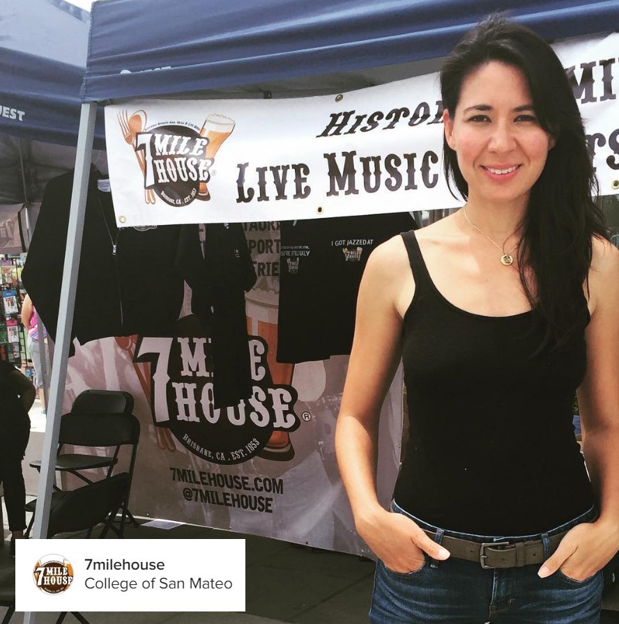 csmbulldogs's tweet photo. Welcome to jazz singer @melmorganjazz in front of the @7milehouse booth at Jazz on the Hill. Thanks for tagging us! https://t.co/eR2PzFSidS