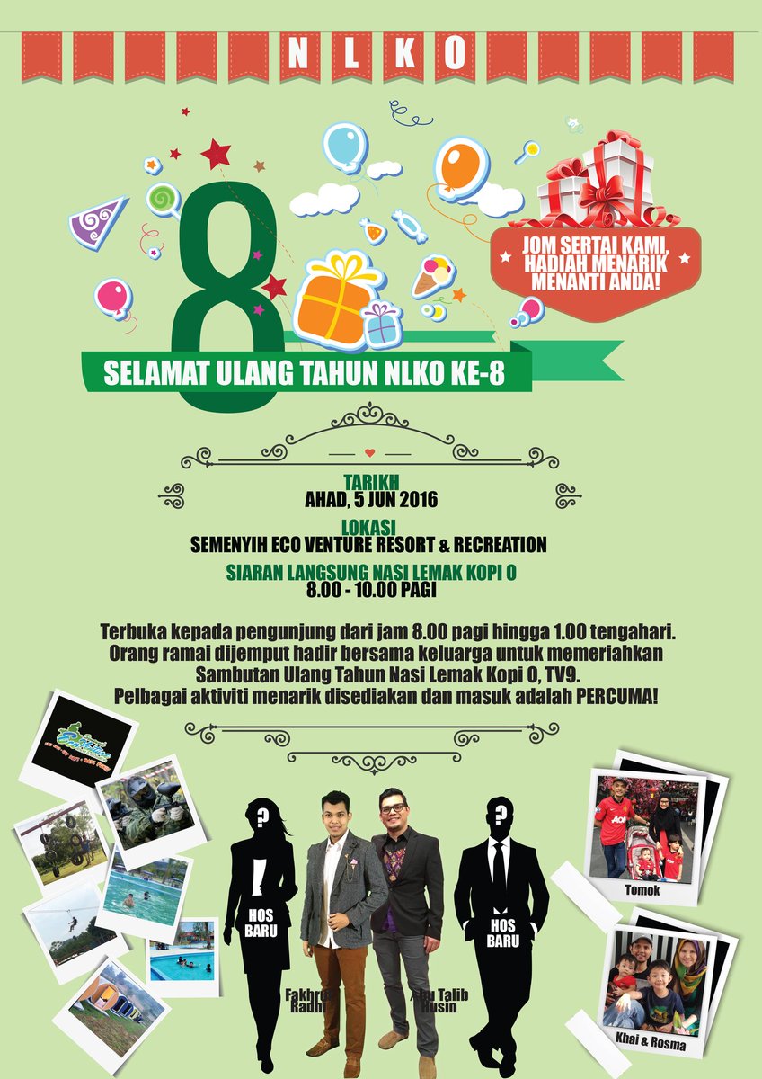 Jom semua ramai2 dijemput datang ke ulangtahun NLKO yang ke-8 di Semenyih Eco Venture Resort &amp; Recreation...
