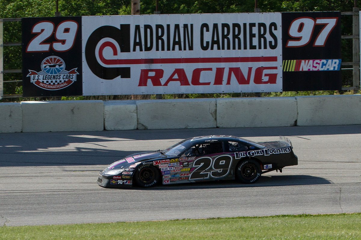 Caleb_Adrian29's tweet photo. awesome picture of me and the Adrian Carriers Racing billboard in the back! #LGL29 https://t.co/NHGVcaz1ws