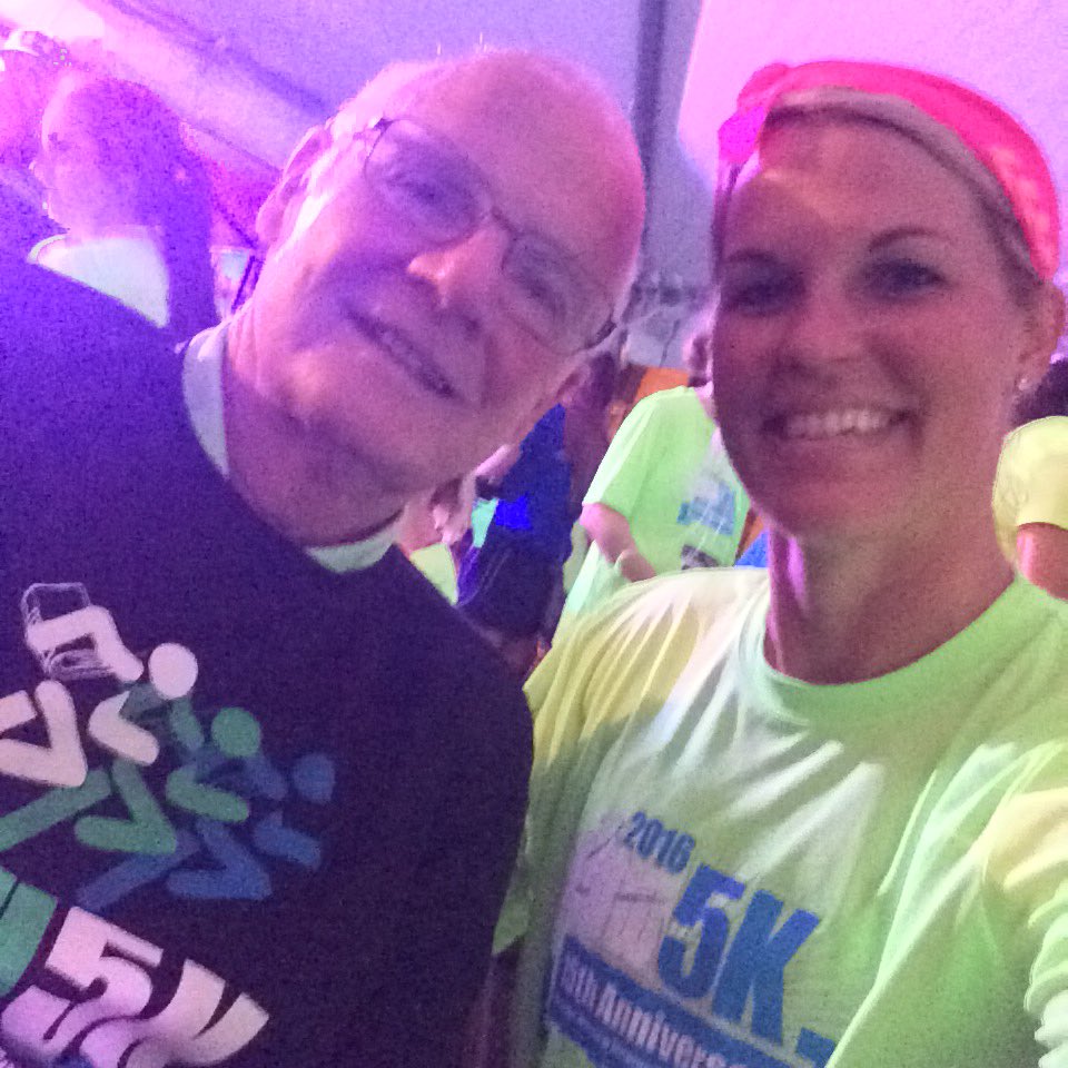 Rockin the GLOW5k with grandpa J! #naperglow2016