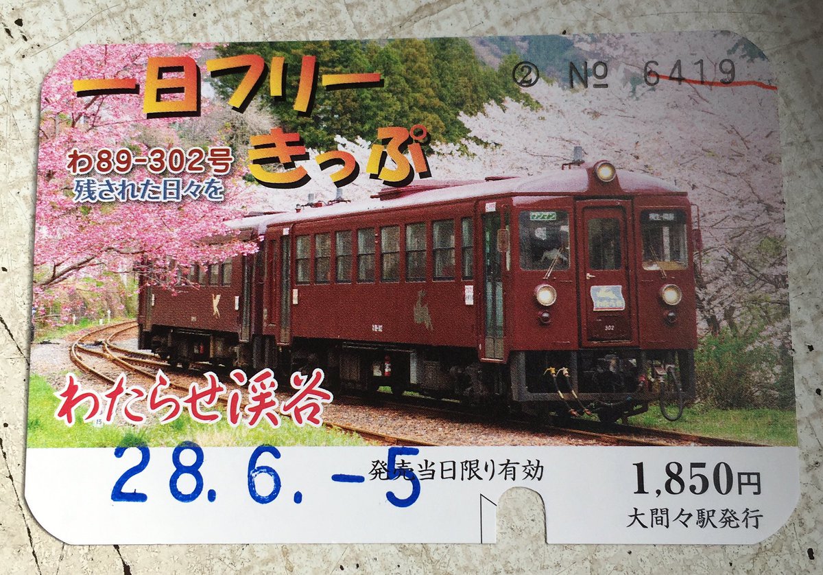 Akabeko1001 わたらせ渓谷鐵道1日フリーきっぷ