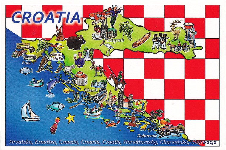 Crochilo's tweet image. Mapa de Croacia como se dice hoy explicado con peras .. Karta Hrvatske objasnio je kako kažu danas  kruska i  jabuke