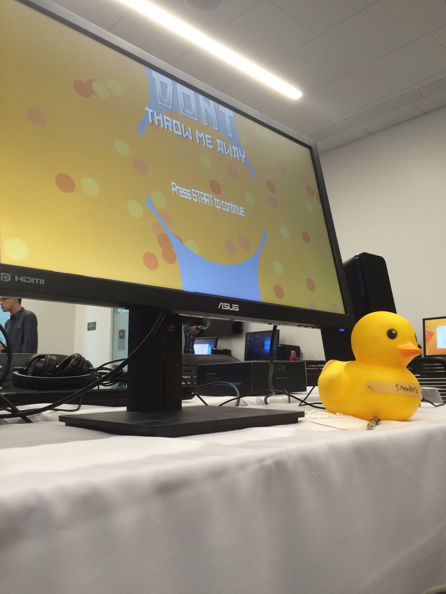 Team_DTMA's tweet photo. Play testing @ the Sammy Showcase in Santa Clarita! Come on up and say hi to Sneakers the duck! *and play our game* https://t.co/oxbUtNqYFH
