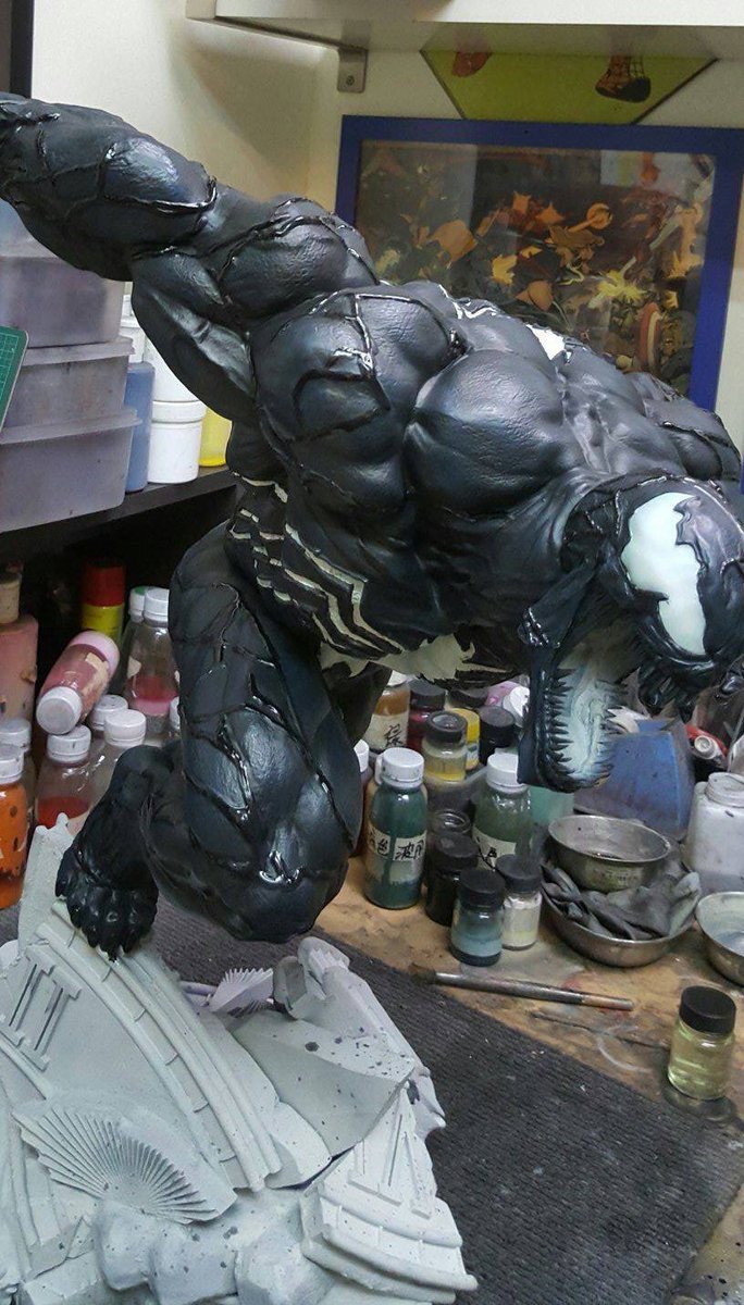 AFigureFoco's tweet photo. Pintura do Venom 1:4 que a XM Studios está produzindo!

#venom #Spiderman #Marvel #marvelcomics #xmstudios https://t.co/VBa2BiFxNJ