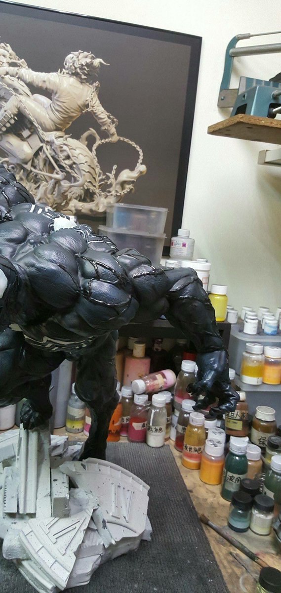 AFigureFoco's tweet photo. Pintura do Venom 1:4 que a XM Studios está produzindo!

#venom #Spiderman #Marvel #marvelcomics #xmstudios https://t.co/VBa2BiFxNJ