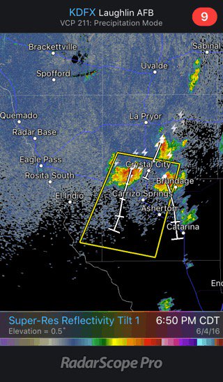 SWTXChaser's tweet photo. Be careful in #us277 around carrizo springs and crystal city #eaglepass #PiedrasNegras 6:50 PM CDT #txwx https://t.co/huVso5llTC