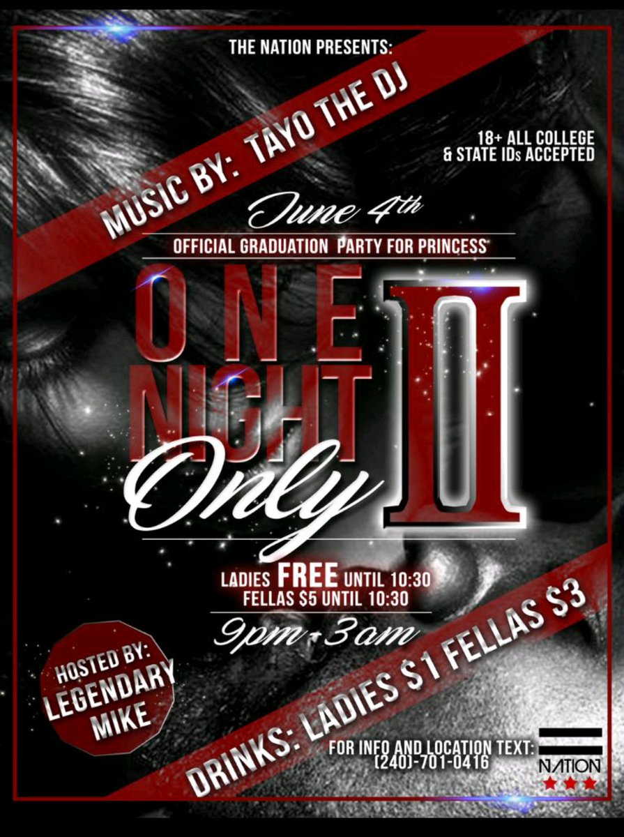 ThePrincessB__'s tweet image. The party of the summer is FINALLY here!🔥 
For One Night Only!🌙😈
What happens here, STAYS here on June 4th!😉🔥 
#ONO2