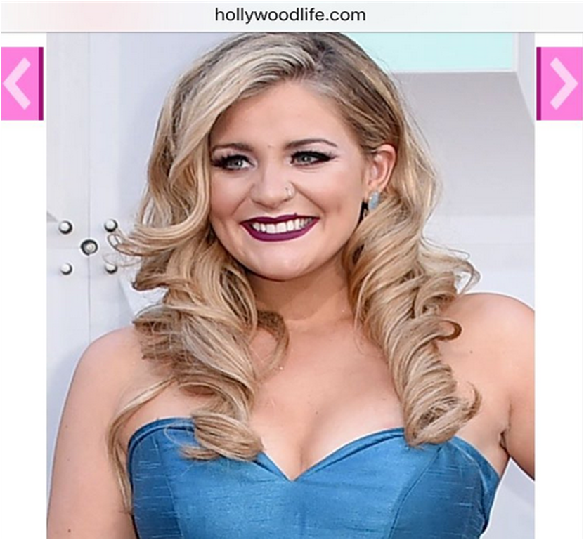 StyleHouseSalon's tweet photo. We love this pic of @Lauren_Alaina in @HollywoodLife ; hair by Jessica! #reedmylipstick #acms2016 #americanidol https://t.co/OcteUG3rri