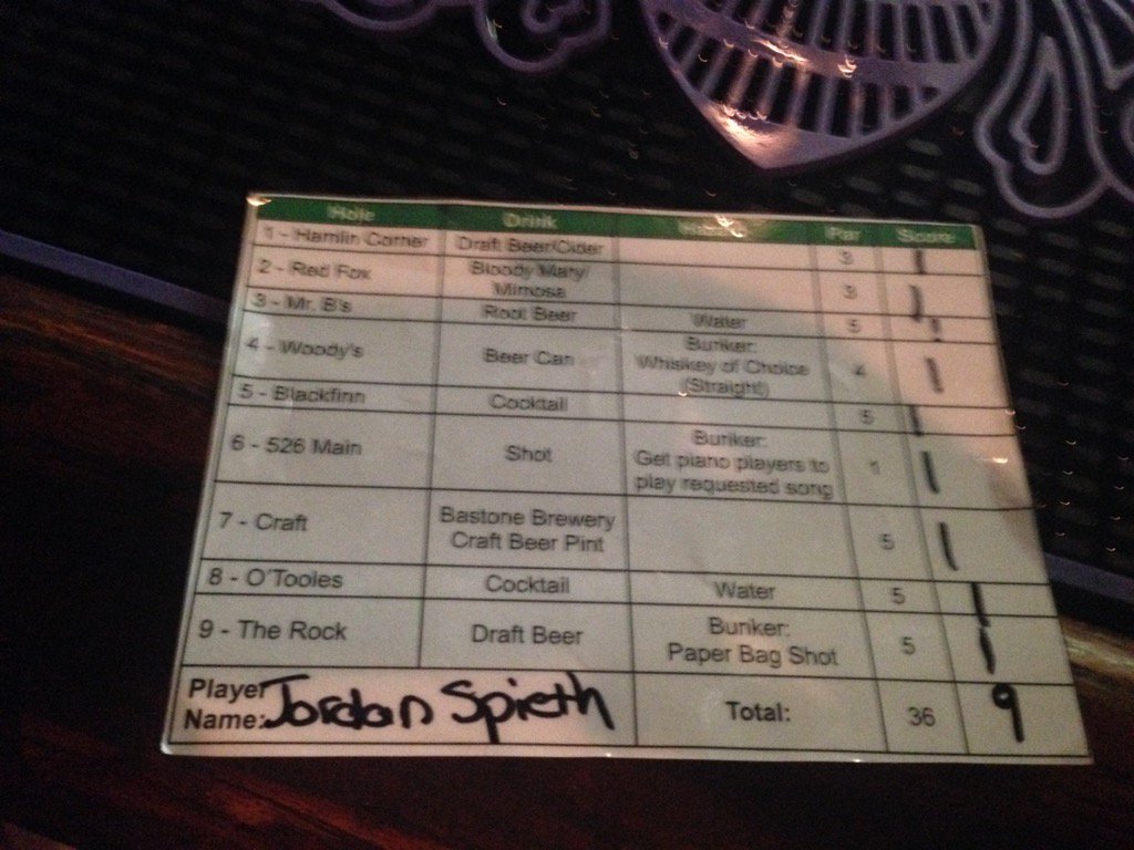 MrMikeCena's tweet photo. That's how @JordanSpieth shoots a round! https://t.co/MtNBuPZjSx