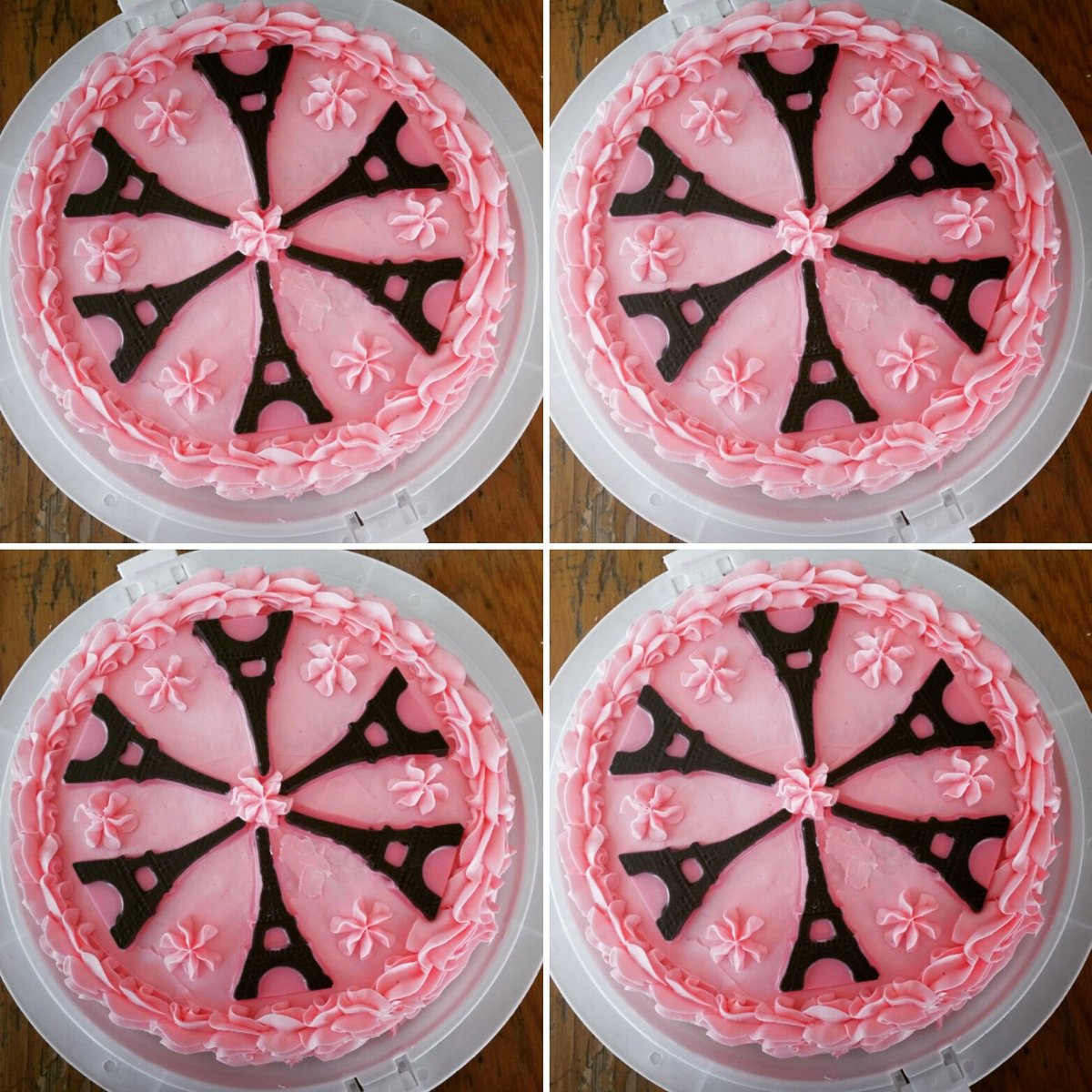 ladysvr's tweet image. We do cakes as gifts...Happy Birthday Alli!
#candymelt #strawberrybuttercream
#EiffelTowerCake #magnamadecakes