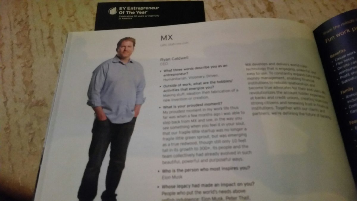 LifeatMX's tweet photo. Congrats to @Ryan_Caldwell on his nomination for E&amp;Y Entrepreneur of the Year! Good luck! #EOYSLC https://t.co/kK8hZ664Hl