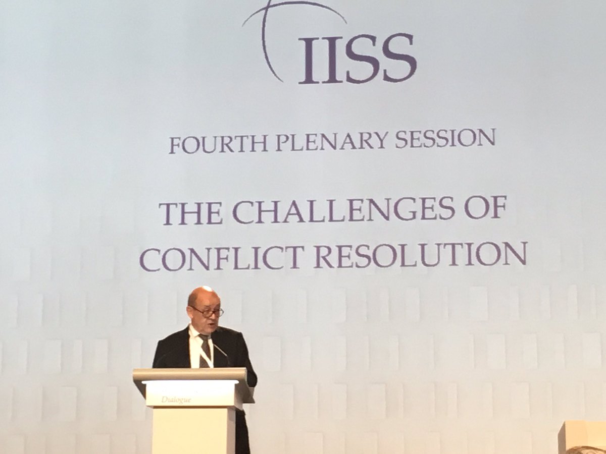 dubertret's tweet photo. @JY_LeDrian at #sld2016: stability requires primacy of law, peaceful settlement of disputes and firmness https://t.co/QDlomZM9yt