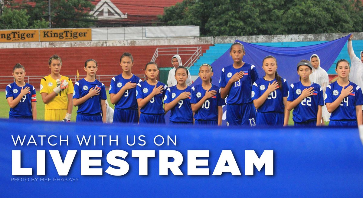 PinayFutbol's tweet photo. Watch the #AFCu14 Girls ASEAN Final - Thailand 🇹🇭 vs #PilipinasU14 🇵🇭 - with us at 5:30 PM! https://t.co/aZ5ZZkHjwl https://t.co/2z42Vd4BpB