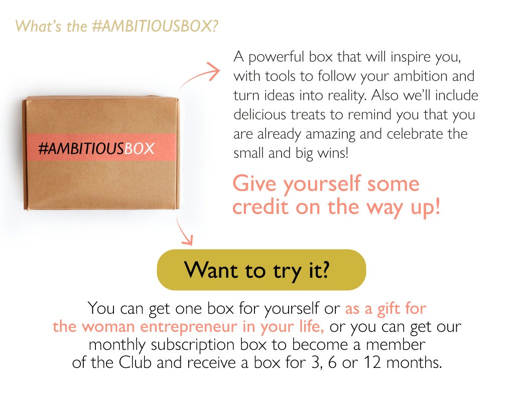 ambitiousbox's tweet photo. This is not a beauty box or a fashion box. It is a box full of #empowerment for #entrepreneurial #women https://t.co/qk11EIpuPK