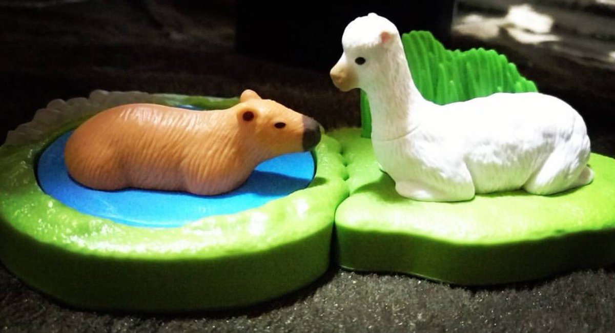 カピバラ x アルパカ 😍 #ハッピーセット #アニア