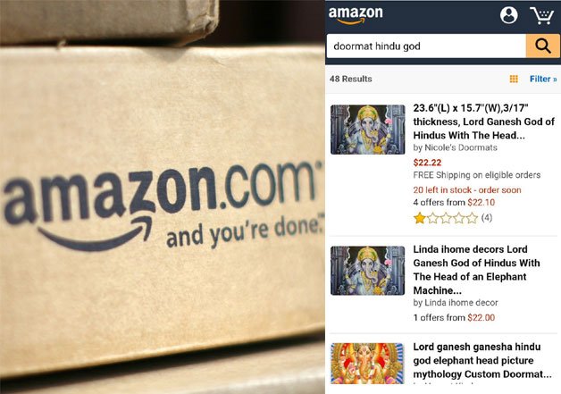 indiatvnews's tweet image. #BoycottAmazon: Twitterati fume at Amazon for selling doormats with pics of Hindu Gods indiatvnews.com/buzz/mouthful-…