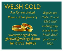 We supply bespoke real 100% Welsh Gold wedding rings as used in British royal family weddings.