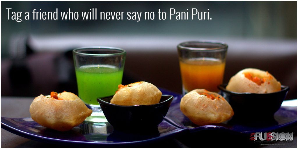 ItsFussionDubai's tweet photo. Pani-Puri is True Love! 
Tag a friend who will never say NO to Pani-Puri! 
#PaniPuri #Foodie  #DubaiFoodie #Dubai https://t.co/6R28UnkkAb