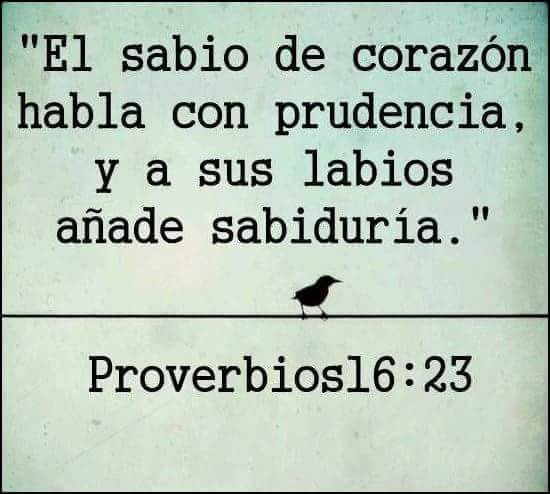 Gitano997Manuel's tweet photo. Proverbios 16:23 El corazón del sabio hace prudente su boca, 
Y añade gracia a sus labios. RV 60 https://t.co/ptNiyw3icW
